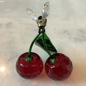 Swarovski Idyllia and Cherry Crystal Ornament, Brand New
